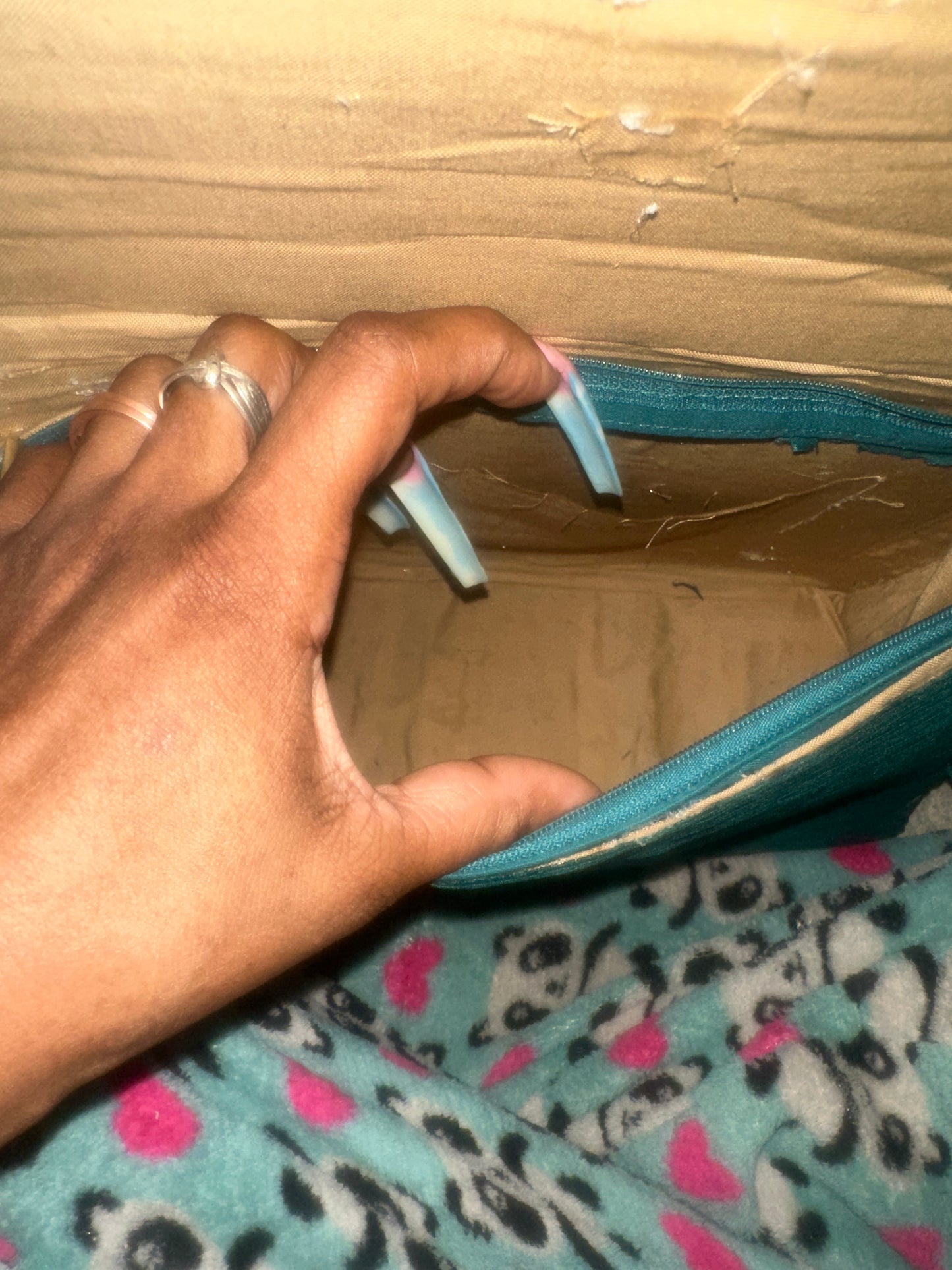 Green one strap clutch