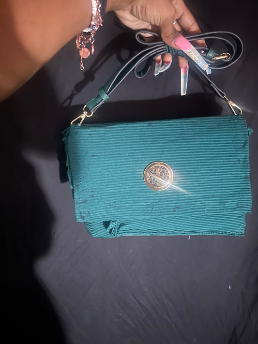 Green one strap clutch