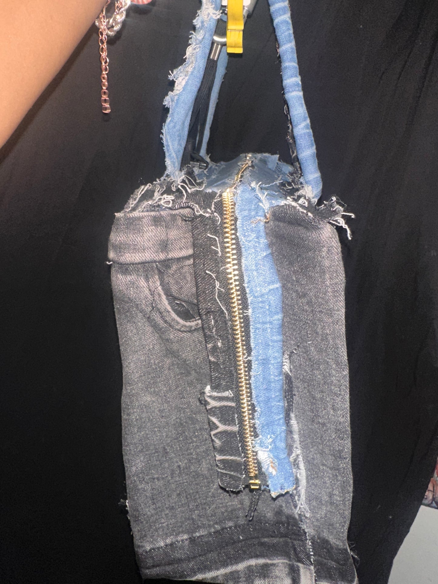 Stylish Denim Patchwork Tote